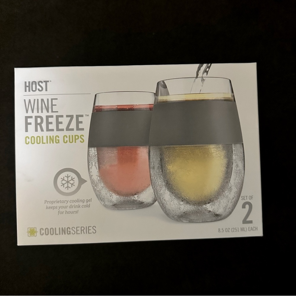 Wine freeze cooling cups - set of 2